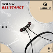 DezireFit In Ear Bluetooth Neckband, Deep Bass, Built-in Mic, Upto 28 Hrs Playtime Bluetooth Headset (Black, True Wireless)